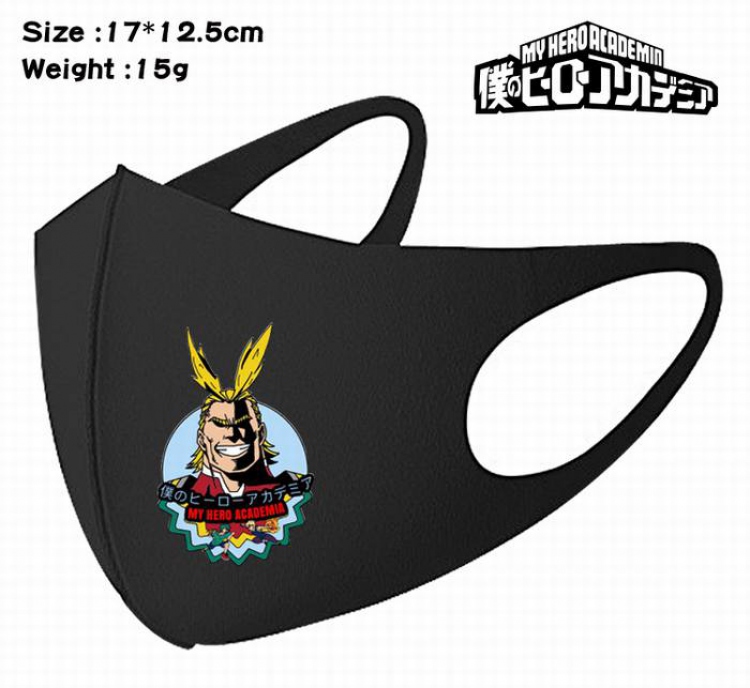 My Hero Academia-4A Black Anime color printing windproof dustproof breathable mask price for 5 pcs