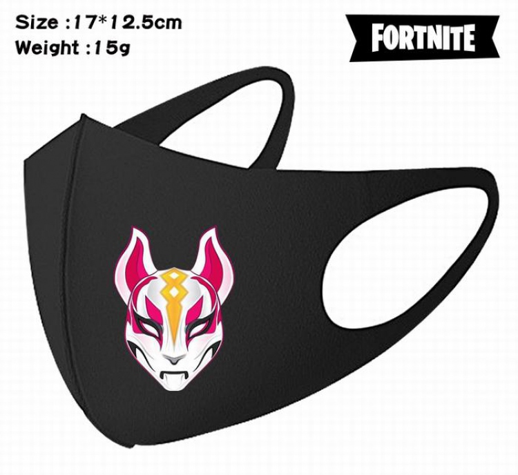 Fortnite-11A Black Anime color printing windproof dustproof breathable mask price for 5 pcs
