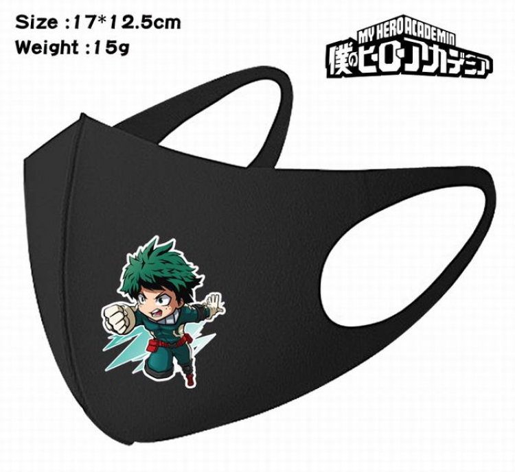 My Hero Academia-2A Black Anime color printing windproof dustproof breathable mask price for 5 pcs