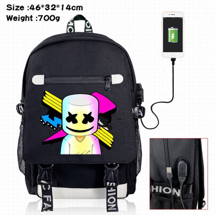 Fortnite-3 Black Color data cable Backpack