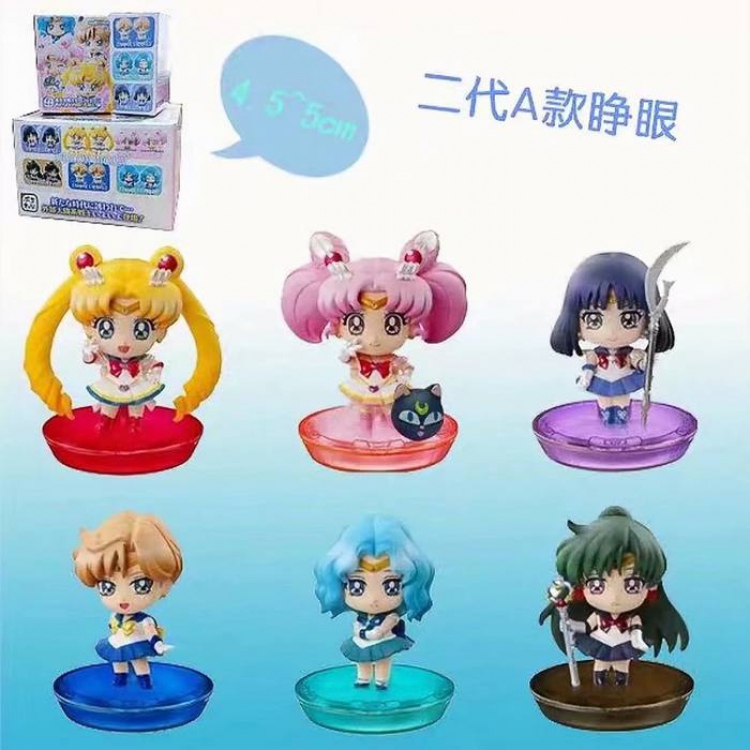 SailorMoon a set of six Boxed Figure Decoration Model 4.5-5CM Style A