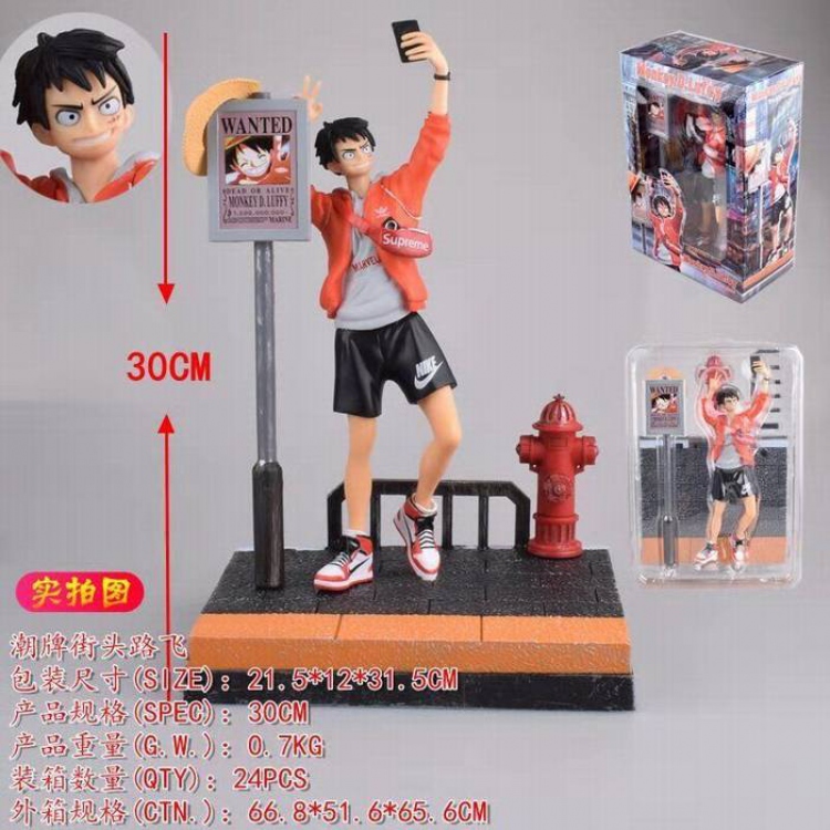 One Piece Luffy Boxed Figure Decoration Model 30CM 0.7KG 21.5X12X31.5CM