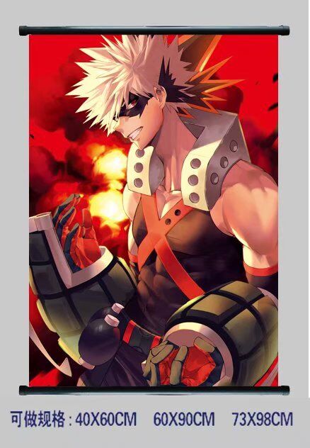 my hero academia anime wallscroll