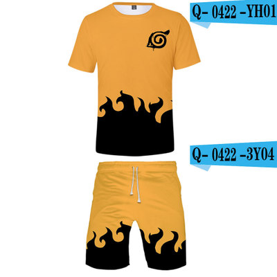 naruto anime 3D tshirt shorts sets 2xs to 4xl