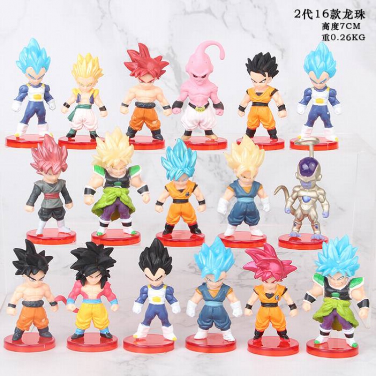 Dragon Ball a set of sixteen Bagged Figure Decoration Model 7CM 0.26KG