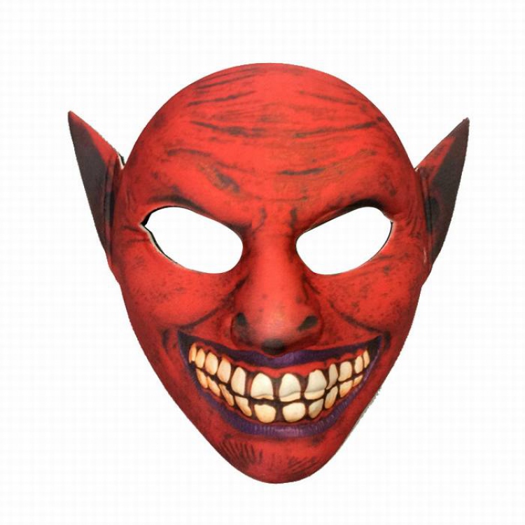 Red Halloween Horror Funny Mask Props 22X20.5CM 35G a set price for 5 pcs