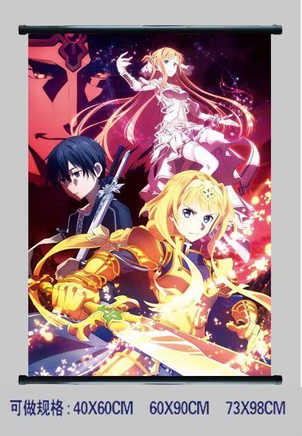 sword art online anime wallscroll 60*90cm