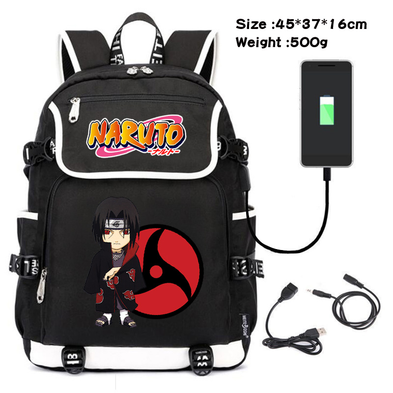 naruto usb school bag