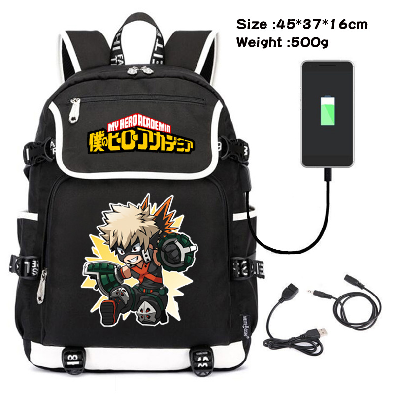 my hero acadamia usb school bag