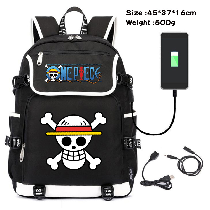 one piece usb school bag