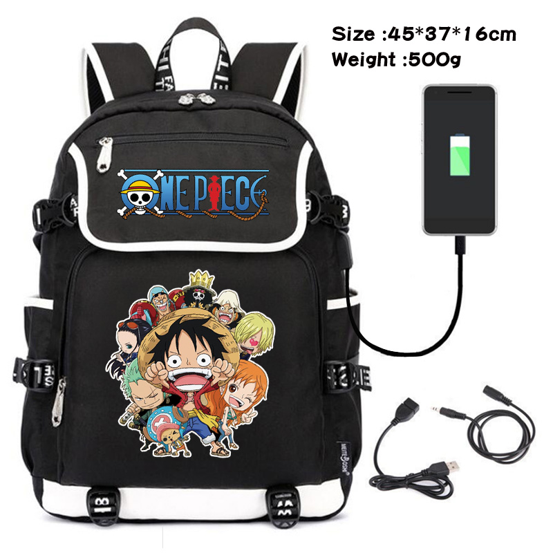 one piece usb school bag