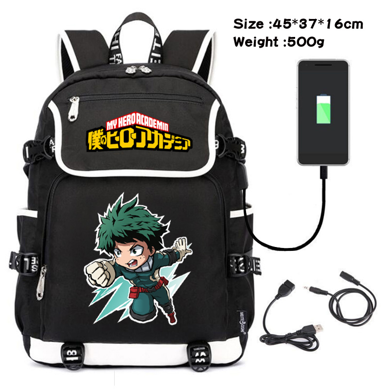 my hero acadamia usb school bag