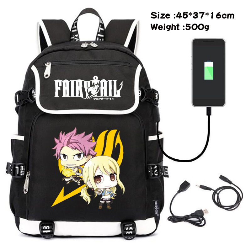 fairy tail usb school bag