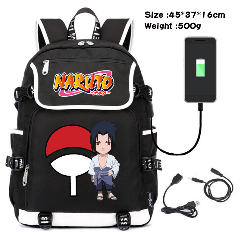 naruto usb school bag