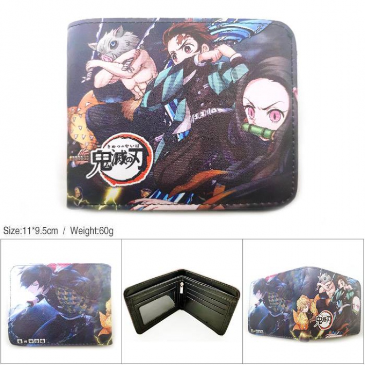 Demon Slayer Kimets Short color picture two fold wallet-HK-522