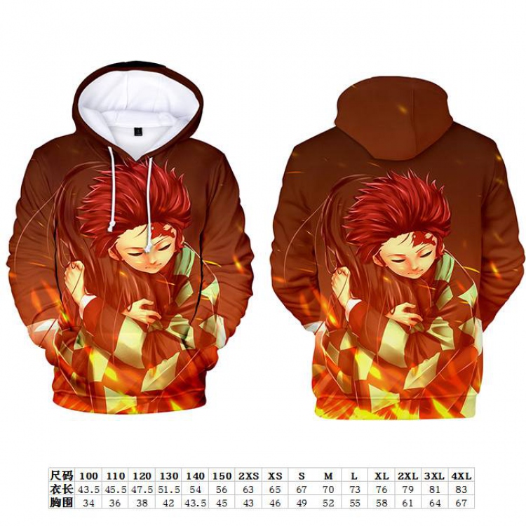 Demon Slayer Kimets Full color hooded pullover sweater size:2XS-4XL Child size:100-150 preorder 3 days Style H