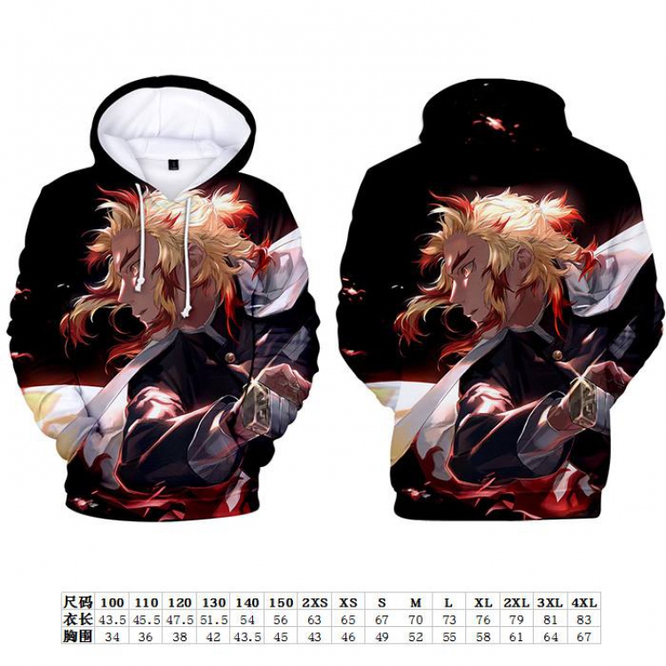 Demon Slayer Kimets Full color hooded pullover sweater size:2XS-4XL Child size:100-150 preorder 3 days Style K