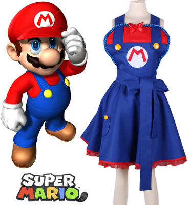 Super Mario Bros Mario Female Lolita Dress Anime Cosplay Costume XXS XS S M L XL XXL XXXL 7 days prepare