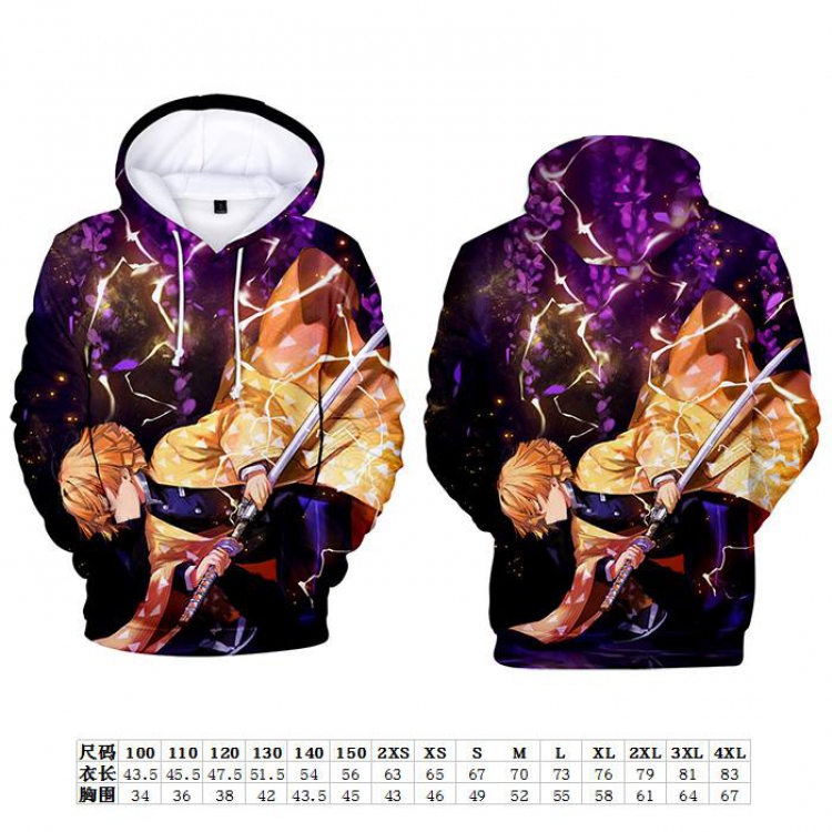 Demon Slayer Kimets Full color hooded pullover sweater size:2XS-4XL Child size:100-150 preorder 3 days Style B