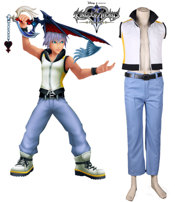 Kingdom Hearts 3D: Dream Drop Distance Riku Uniform Game Cosplay Costume