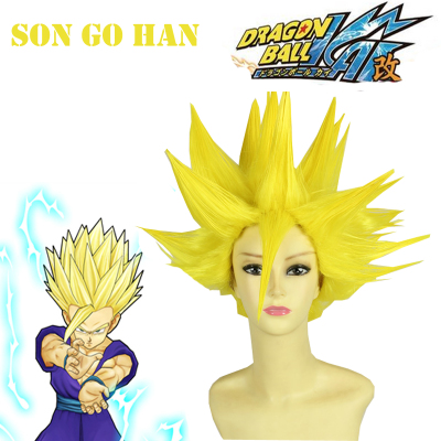 Dragonball Z Son Gohan Super Saiyan Golden 40cm Anime Cosplay Wig 