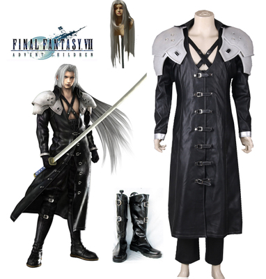 Final Fantasy VII:Advent Children Sephiroth Shin'Ra Hero Uniform Game Cosplay Costume XXS XS S M L XL XXL XXXL 7 days prepare