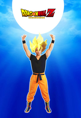 Dragonball Z Son Goku Kakarotto Genki damaSpirit Bomb Fighting Uniform Anime Cosplay Costume(No Shoes)