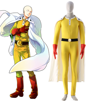 One-Punch Man Caped Baldy Saitama Fighting Uniform Anime Cosplay Costume M L XL XXL 7 days prepare