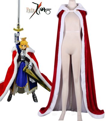 Fate Zero Fate stay night Saber The King's Red Cloak Anime Cosplay Costume XXS XS S M L XL XXL XXXL 7 days prepare