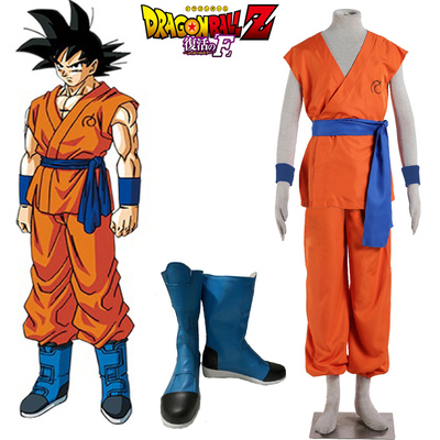 dragon ball z:resurrection 'f'son goku kakarotto super saiyan god form Uniform Anime Cosplay Costume XXS XS S M L XL XXL XXXL 7 days prepare