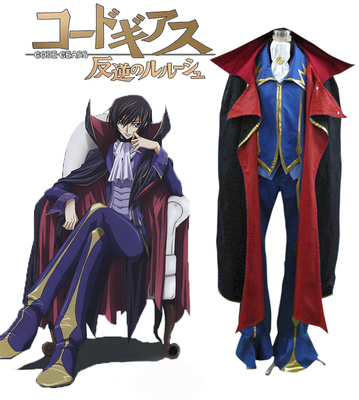 Code Geass Lelouch Vi Britannia Zero Uniform Anime Cosplay Costume XXS XS S M L XL XXL XXXL 7 days prepare