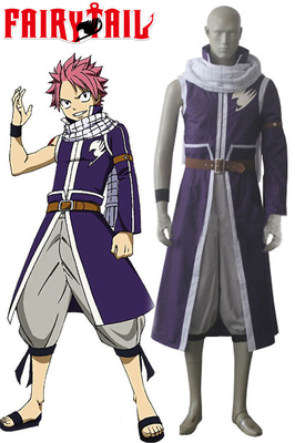 Fairy Tail Team Fairy Tail A Natsu Dragneel Cosplay XXS XS S M L XL XXL XXXL 7 days prepare