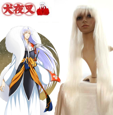 InuYasha Sesshomaru 100cm White Cosplay Wig