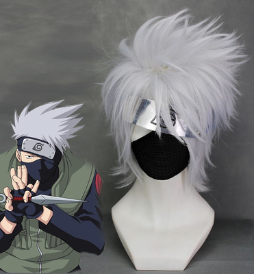 Naruto Hatake Kakashi 35cm White Cosplay wig