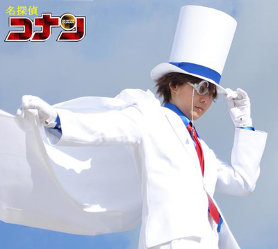 Case Closed Detective Conan Kaito Kid Gentleman Thief White Suit Cosplay Costume XXS XS S M L XL XXL XXXL 7 days prepare