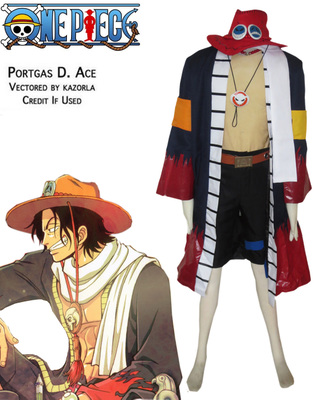 One piece Portgas·D· Ace Overcoat Cosplay Costume XXS XS S M L XL XXL XXXL 7 days prepare