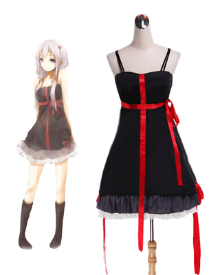 Guilty Crown Yuzuriha Inori Black Dress Cosplay Costume