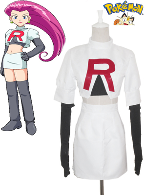 Pocket Monster Team Rocket Jesse Cosplay Costume XXS XS S M L XL XXL XXXL 7 days prepare