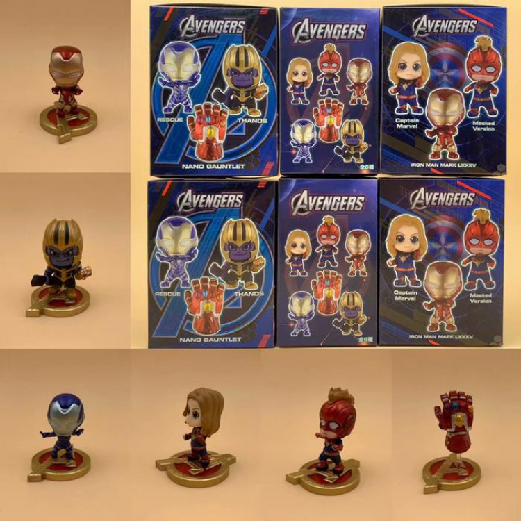 The Avengers a set of six Boxed Figure Decoration Model 7X9X12CM 235G