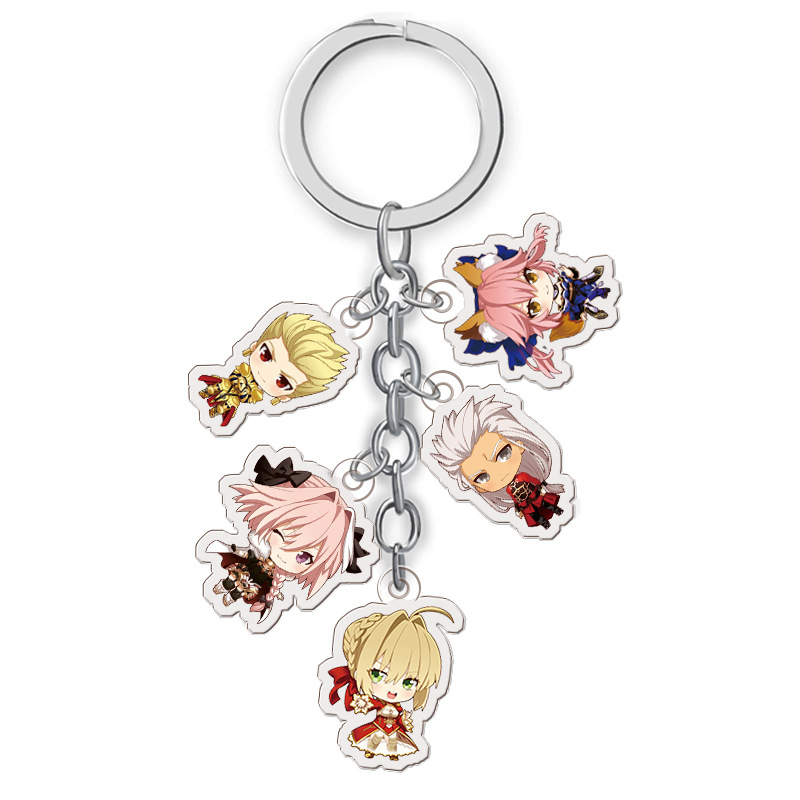 fate anime double side acrylic keychain