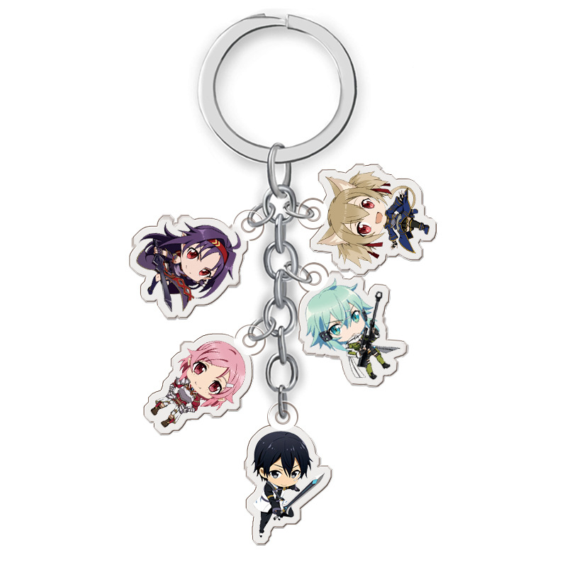 Sword art online anime double side acrylic keychain