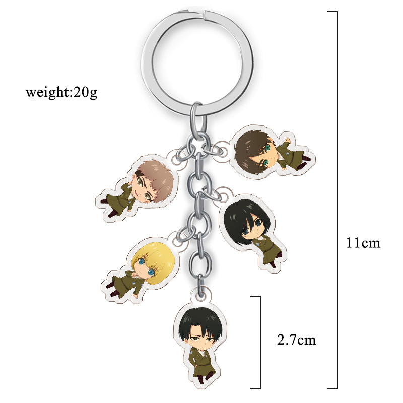 attack on titan anime double side acrylic keychain