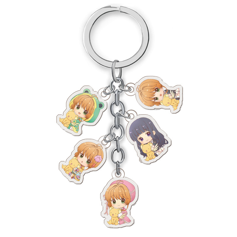 card captor sakura anime double side acrylic keychain