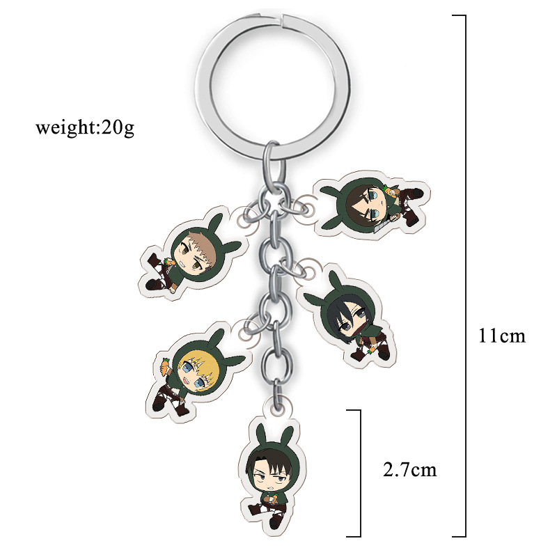 attack on titan anime double side acrylic keychain