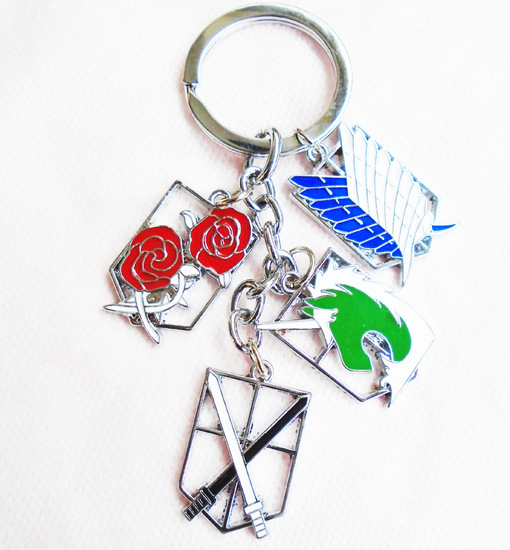 attack on titan anime keychain