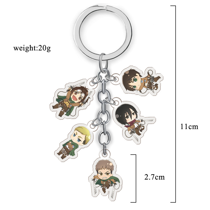 attack on titan anime double side acrylic keychain