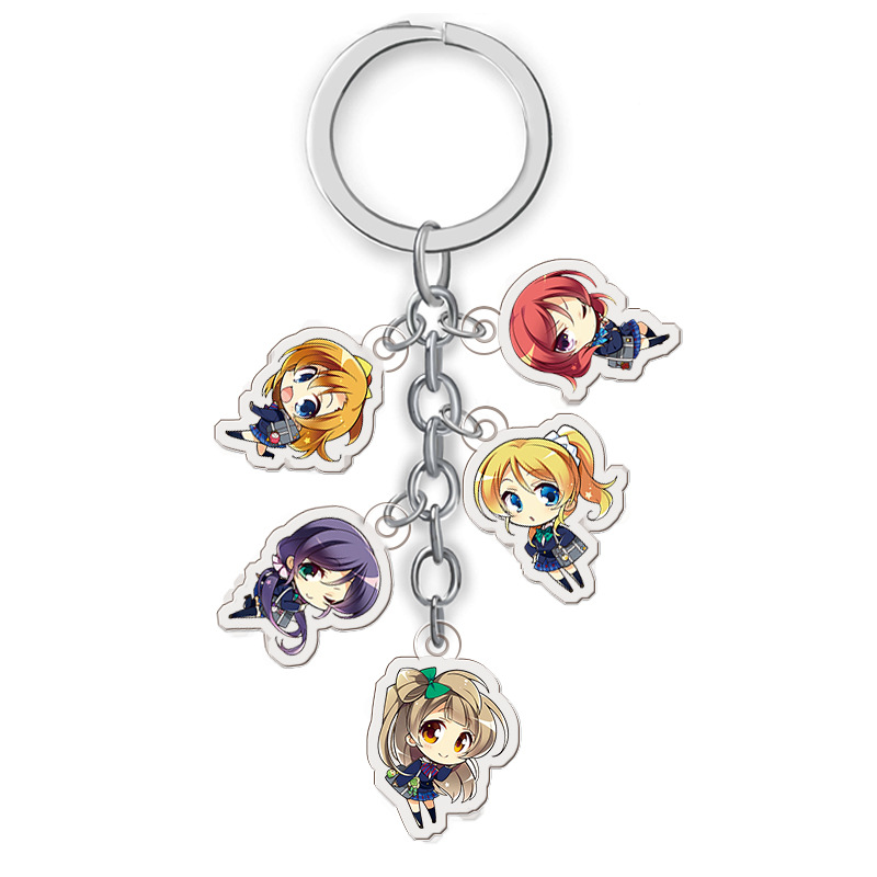 love live anime double side acrylic keychain