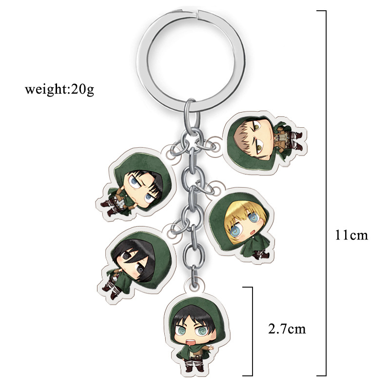 attack on titan anime double side acrylic keychain