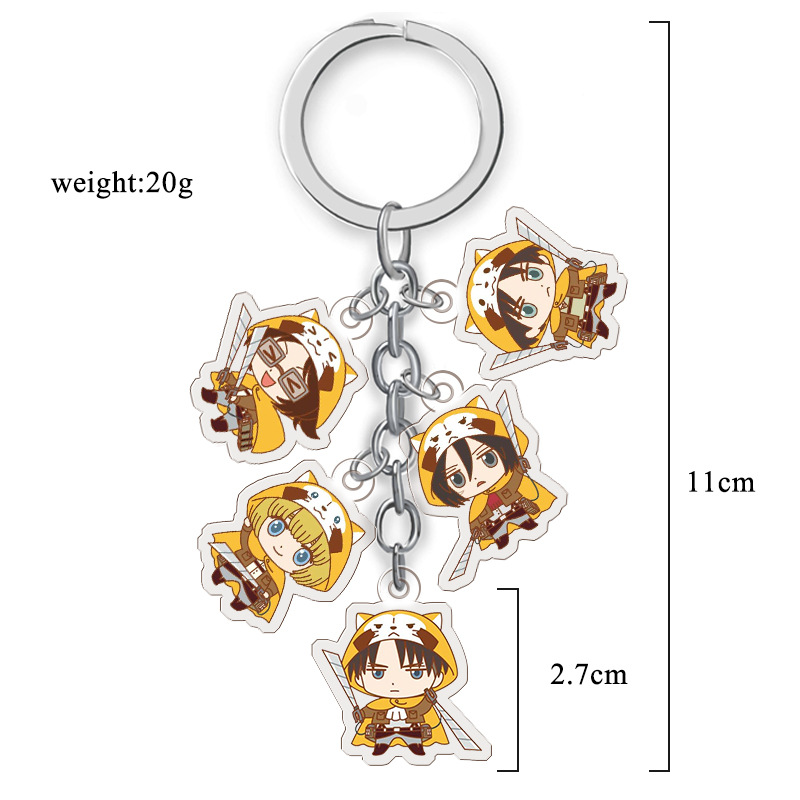 attack on titan anime double side acrylic keychain