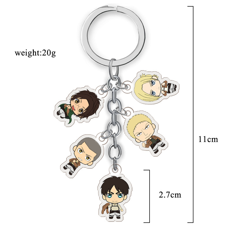 attack on titan anime double side acrylic keychain